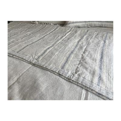 China Luxury Plain LZ Linen Belgian Linen Diamond Canvas Quilt Cover for sale