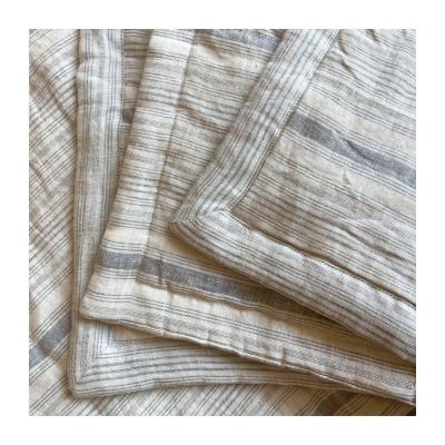 China Various Sizes 100% Plain LZ Bedspread Quilted French Linen Cot Bedspread Quilted Linen Quilt for sale