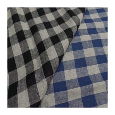 China LZ Canvas Breathable Vintage Plaid Fabric Heavy Weight Linen Canvas Wide Width for sale