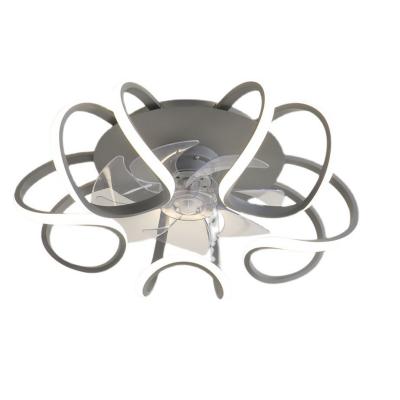 China Modern Decorative Celling Fan Remote Control Three-color Dimming Ceiling Fan With LED Light for sale