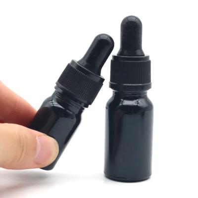 China Free Sample Essential Oil Diffuser New Essential Oil Dropper Bottle 5ml 10ml Black Bottle (With Dropper/Pump for sale