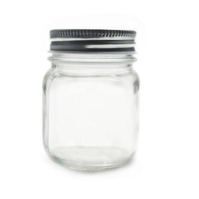 China Wholesale Wide Mouth Mason Jars 4oz 8oz 12oz Viable Glass Jar Supplier 16oz Glass Jar With Tin Lid for sale