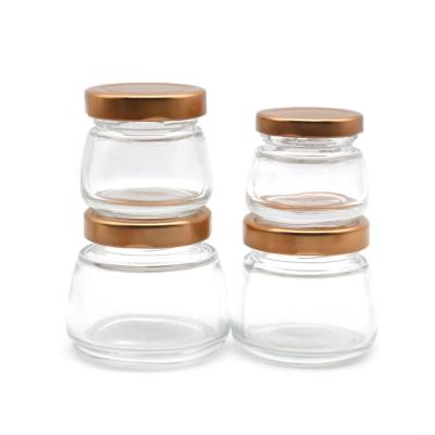 China New Design Bird Nest Cylinder Freshness Preservation Glass Jar Glass Bottles Jam Jar Food Storage Honey Canning for sale