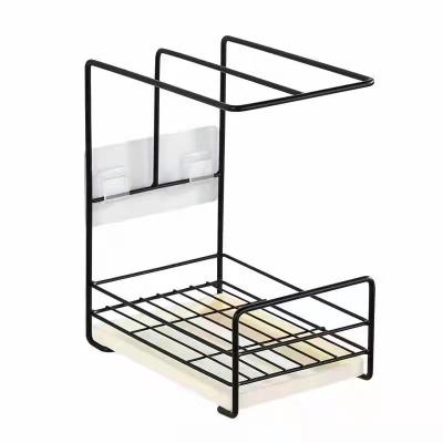 China Wholesale Viable Stainless Steel Cloth Rack Kitchen Wall Hanging Countertop Storage Rack Sponge Paint Drying Rack for sale