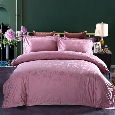 China Wholesale Simple Design Hotel Designers Luxury Comforter Flat Pink Wedding King Size Cotton Bed Sheet for sale