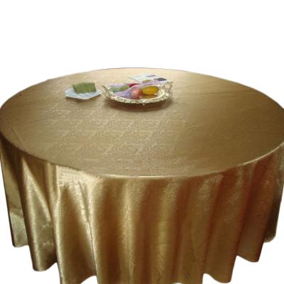 China Custom Washable 100% Hot Sale Polyester Clear Round Wedding Table Cover for sale