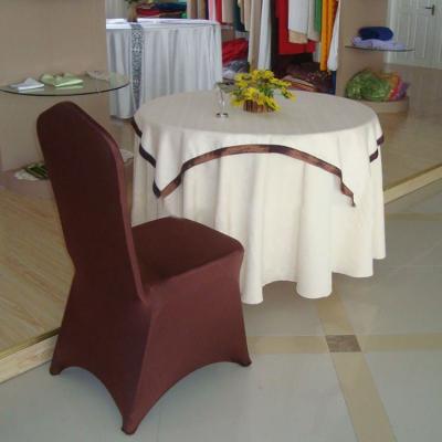 China Universal Wedding Party Cheap Plain Polyester Wedding Dining Chair Cover Decoration White Spandex Banquet Chair Cover for sale