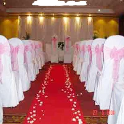 China Good Quality Simple Wholesale Customized Cheap Custom Fancy Wedding 100% Polyester Chair Cover for sale