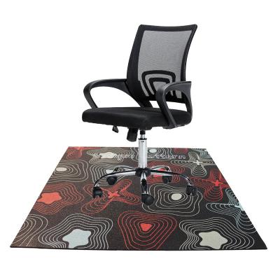 China Washable Square Non-toxic and Odorless Office Chairs PVC Printed Gaming Chair Mat for Rolling Hardwood Floor for sale