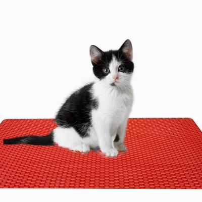 China Waterproof OEM Custom Waterproof Urine Proof Scatter Control Easy Clean Water Resistant Soft Pet Litter Trapper Mat Cat Litter Mat for sale