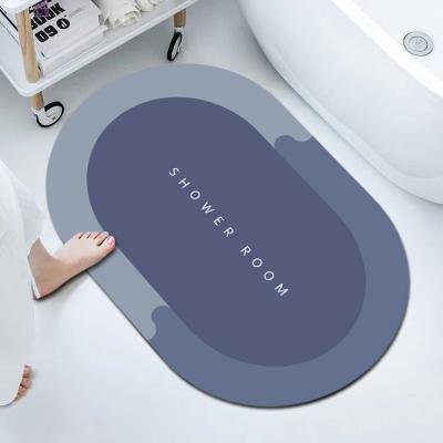 China Wholesale 2022 Washable Newcomers Easy To Clean Water Absorbent Quick Dry Non Slip Luxury Diatomite Bath Mat for sale