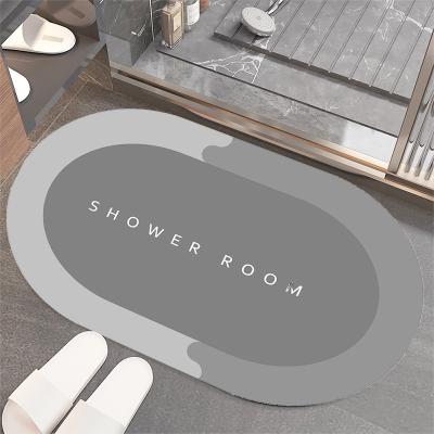 중국 Super Water Absorbent Wholesales Water Absorbent Covers Set Rubber Mat Anti Slip Diatomite Bath Floor Mats Diatom Mud Door Bath Mats 판매용