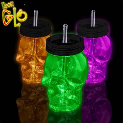 China Festival Halloween Party Supplies Led Plastic Glow In The Dark Tumbler Cups for sale