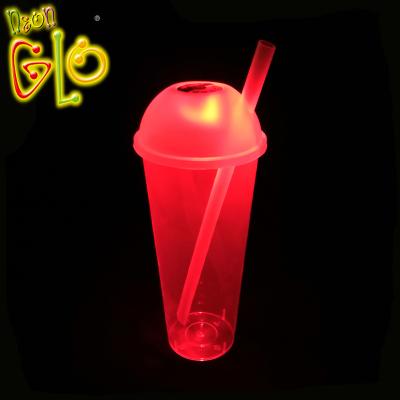 China Festival Plastic Neon Flashing Drinking Glasses Glow In The Dark Led Tumbler Cups for sale