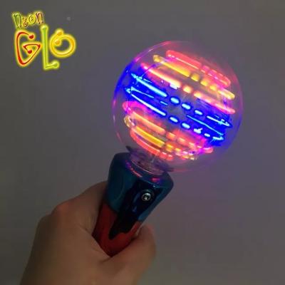 China Festival Light Up Space Shuttle Magic Wand LED Spinning Toy Magic Ball Spinning Light Boys' Wand Spinner Magic Wand 4th Of July Spinning Electronic for sale