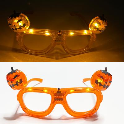 China Halloween 2021 New Customized Flashing Party Supplies Cool Light Luminous Lead Glasses For Halloween for sale