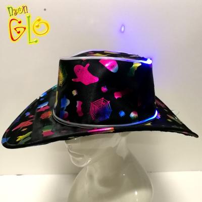 China With Bright LED Light Up LED Cowboy Hat For Halloween Costume for sale