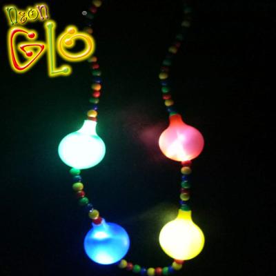 China PE Halloween Led Necklace Bead Necklace Designs With Elephant Led Jewelry Light From Wonderful For Valentines Day Gifts for sale