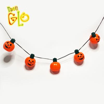 China Battery Operated House Halloween Christmas Decoration LED Fairy 3D Pumpkin String Lights for sale