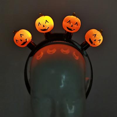 China 3 Function Halloween Party Decor Pop It Jewelry Props Kids Favors Led Light Headband for sale