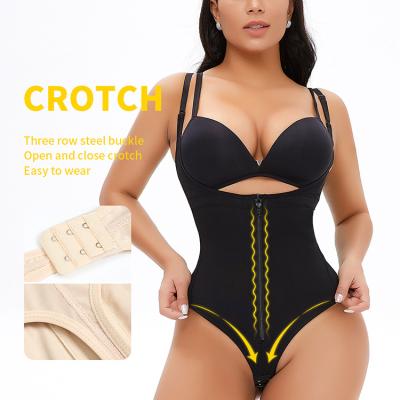 China Antibacterial Trainer Body Shaper Women's Waist Corsets 6XL With Zipper Corset Girdle Top Slimming Black Shapewear Plus Size Shapers for sale