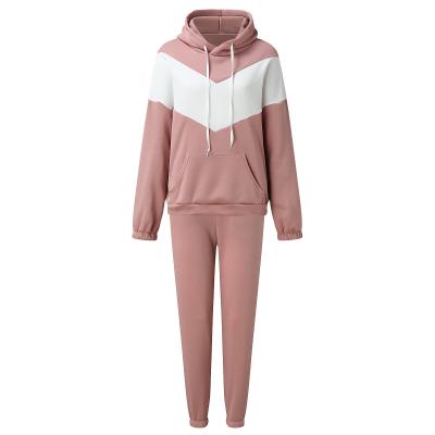 China Breathable Women Hooded Sweatsuit 2pcs Suits Spring Autumn High Waist Ladies Casual Training Tracksuit Sets for sale