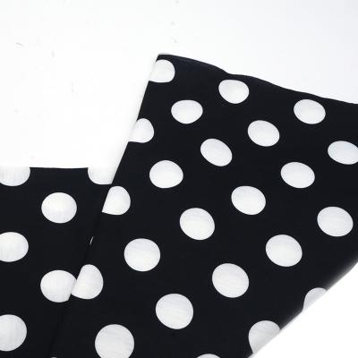 China Memory Polyester Fabric Polka Dot Printing Fabric 100% Fashion Spring Dress and Summer Women's Blouse Fabric for sale