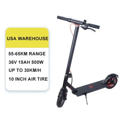 China Luxury USA Warehouse Direct Free Dropshipping 36V 15Ah 500W 30km/h 10inch Tire Up To 65km Range Quick Fold Adult Electric Scooter for sale