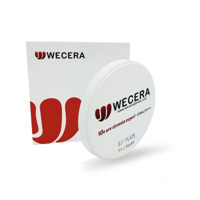 China Bloco Wieland Zirconia Multilayer da zircônia da aglomeração CAD CAM de A3.5 98*18mm à venda