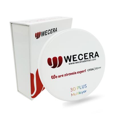 Cina A3 Dental CAD CAM Zirconia 57% di trasmittanza superiore per restauro estetico in vendita