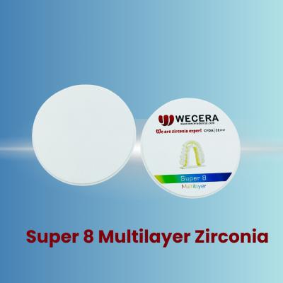 China 10mm-25mm Espessura Dental Zirconia Bloco 8 Multicamada 700Mpa-1200Mpa Força Flexibilidade à venda