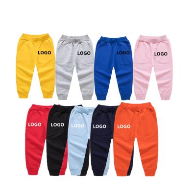 China Color Fade Proof 100% Cotton Toddler Boys Baby Walker Pants Custom Logo Print Kids Sport Wear Sport Sweatpants for sale