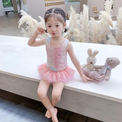 China 2022 Summer Wholesale Beach Wear Children Mermaid Breathable One Piece Fish Scale Pattern Girls Bikini Swimwear for sale