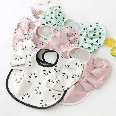 China Christmas Wing Sleeve Bibs Baby Cloth Towel PU Baby Unisex Newborn Infant Waterproof Bibs Wholesale Washable for sale