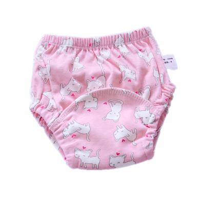 China Printed Reusable Washable Baby Cotton Cloth Diapers Baby Potty Training Pants Breathable Underwear for sale