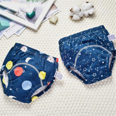 China Wholesale 2pcs/box Printed Baby Cloth Diapers Babies Washable Reusable Cotton Nappies Diaper Cloth for sale