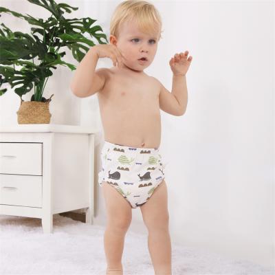 China Baby Cotton Cloth Printed Reusable Reusable Cloth Diaper Baby Soft Diapers Pants for sale