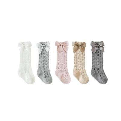 China Baby Girl Style Toddler Girls Lolita Socks Mesh Cotton Socks Newborn Medium Anti-Slip Solid Breathable Tube 3/4 Knee High Spanish Socks for sale