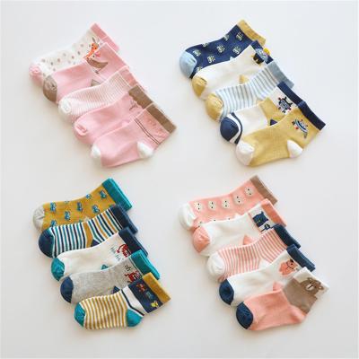 China 5Pairs/pack High Quality Anti-skid Baby Socks For Kids Autumn And Winter New Design Cute Cartoon Socks Baby Socks for sale