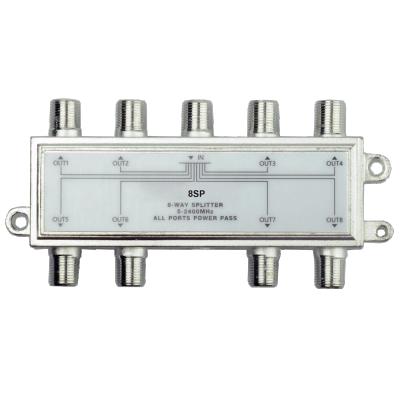 China 8 way catv satellite splitter 5~2450MHz satellite splitter FR8SP-1G for sale