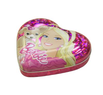 China Wholesale Recyclable Custom Chocolate Candy Cookie Candy Cookie Gift Boxes Recyclable Wholesale Custom Jar Package Tin Box Heart Shape Pink Logo Packaging Boxes for sale