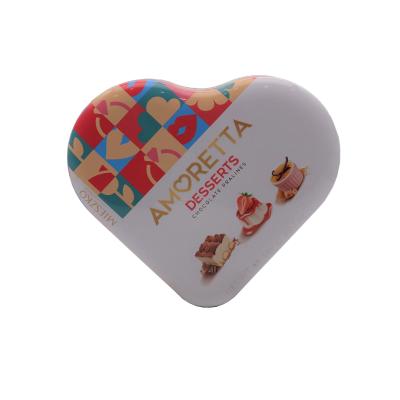 China Wholesale Custom Logo Chocolate Tin Box Big Heart Shape Metal Cookie Tin Candy Sweet Chocolate Tin Gift Box Packaging Box for sale