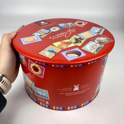 China Wholesale custom logo tin box factory custom logo tin box factory custom food grade biscuit biscuit tin gift box popcorn bucket tin box packaging boxes for sale