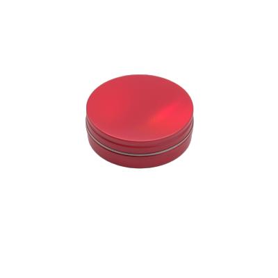 China Round Tin Round Christmas Red Color Metal Cosmetics Small Flat Mint Press Powder Tin Box Custom Can Container Packaging Boxes Wholesale for sale