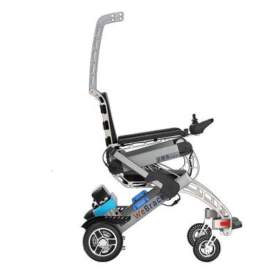 China Electromagnetic Brake Portable Electric Wheel Chairs Aluminium Alloy For Mobility Assistance for sale