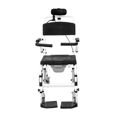 Cina Easy Mobility Manual Wheel Chair Aluminium Portabile Shower Commode Chair in vendita