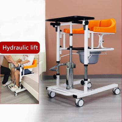 China 180 Degree Hydraulic Patient Lift Transfer Chair With Universal Wheel Caster 60*80*40cm for sale