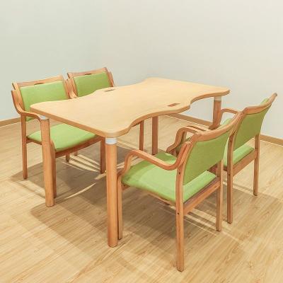 China Light Luxury Wooden Table Set Indoor Restaurant Comfortable Solid Wood Table And Chairs for sale