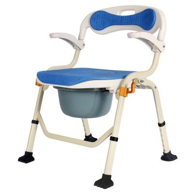 China Adjustable Steel Mobile Toilet Chair Bedside Portable Toilet Seat High Strength for sale