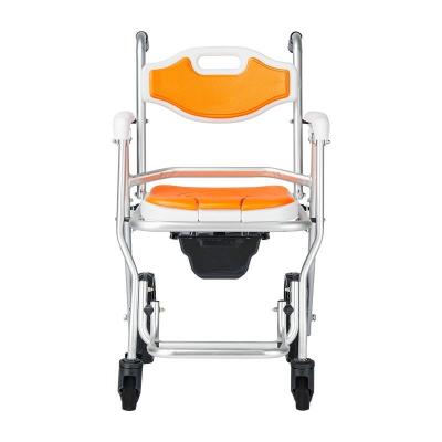 China Lightweight Foldable Commode Chair Corrosion Resistance For Elderly And Disabled for sale